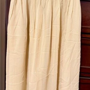 Ann Taylor Gold Midi Skirt
